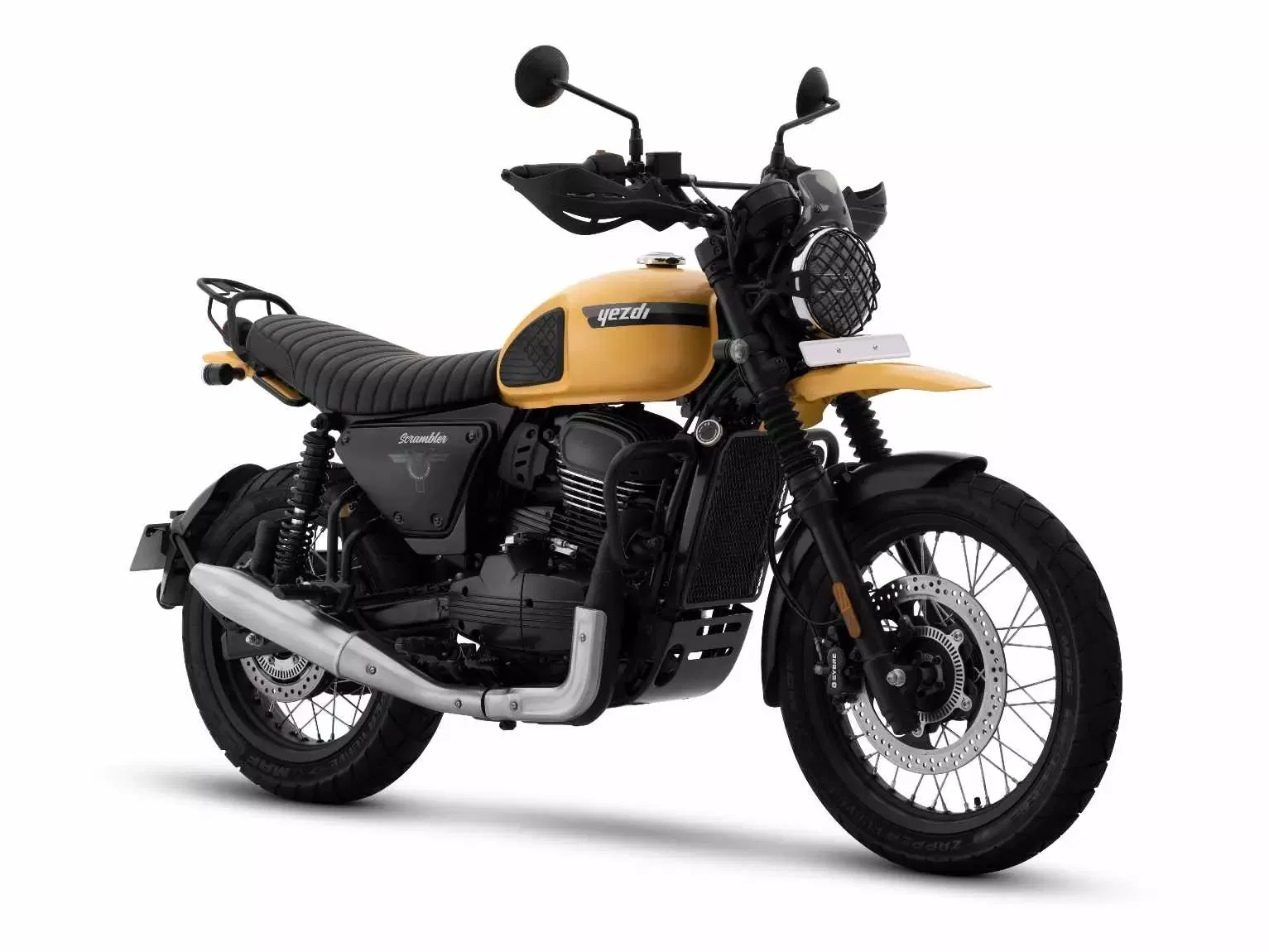 New Yezdi Scrambler भारत में अलॉय व्हील, सिंगल एग्जॉस्ट और बहुत  के साथ देखी गई