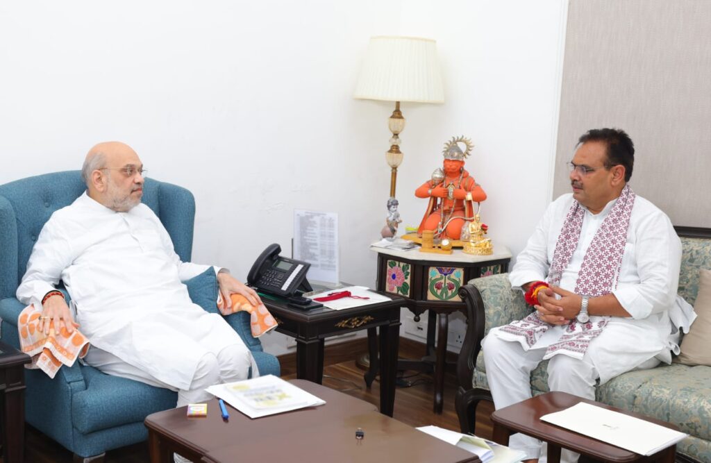 CM Bhajan Lal Sharma and Amit Shah