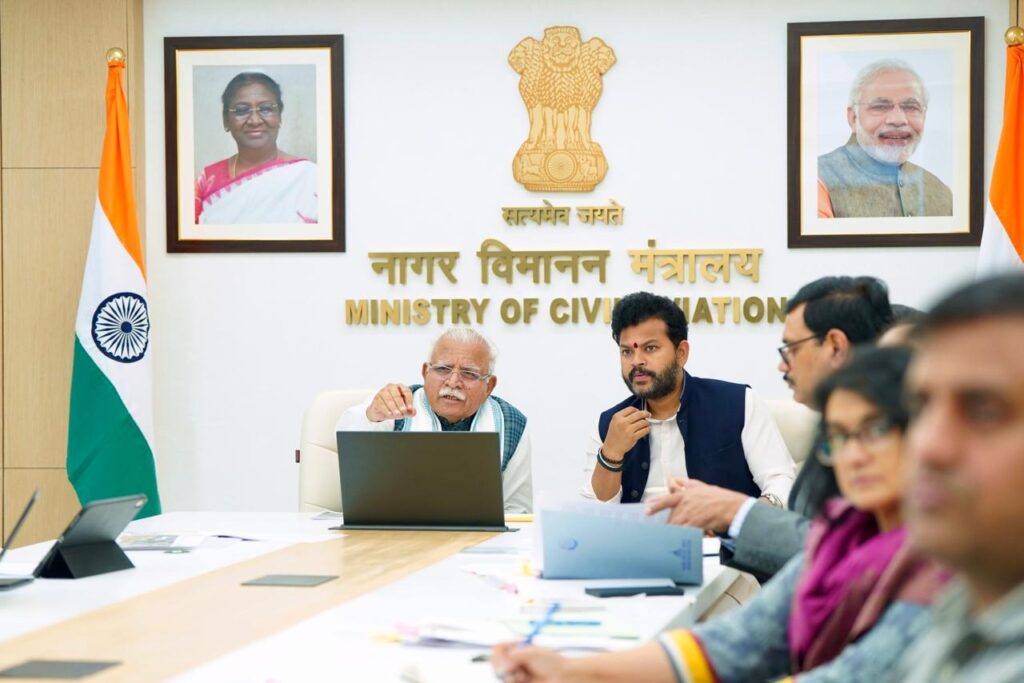 करनाल में हवाई सेवा विस्तार को लेकर नागर विमानन मंत्री से भेंट, बेहतर कनेक्टिविटी को मिलेगा बढ़ावा