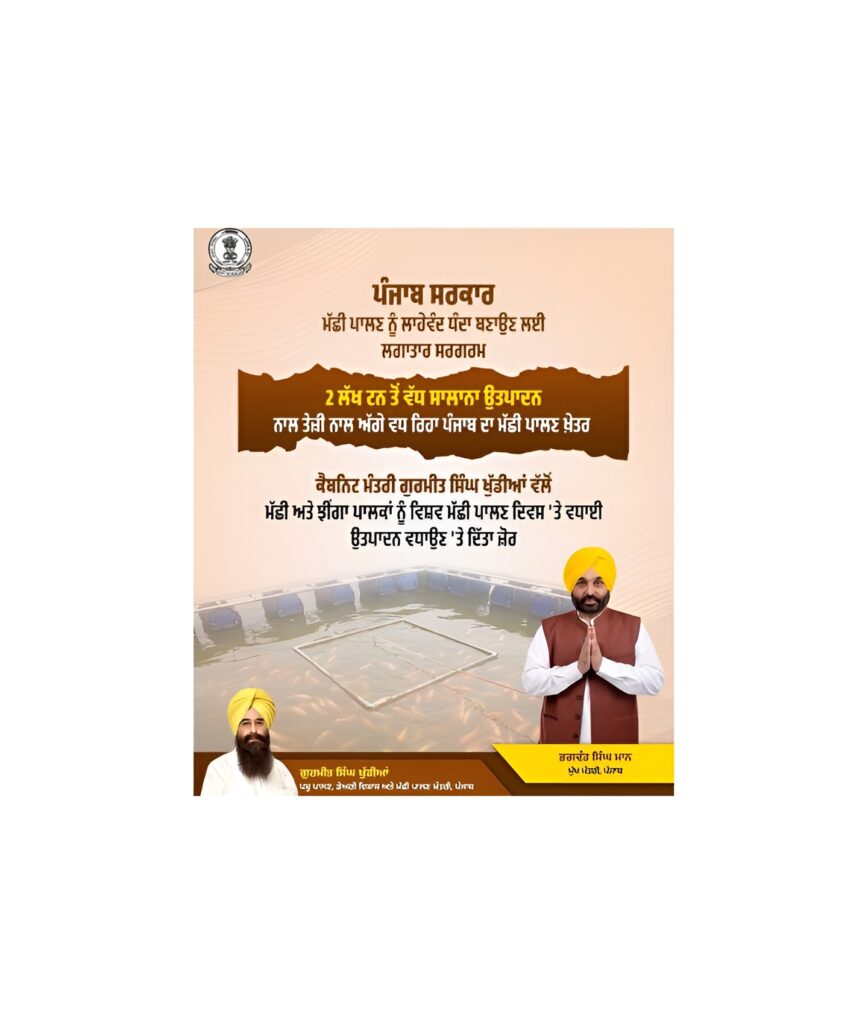 विश्व मत्स्य दिवस पर पंजाब के मत्स्य विकास में उल्लेखनीय प्रगति, राज्य बना एक्वाकल्चर का उभरता केंद्र