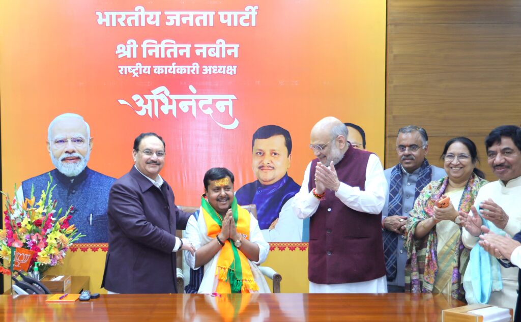 नितिन नबीन को भाजपा के राष्ट्रीय कार्यकारी अध्यक्ष बनने पर बधाई