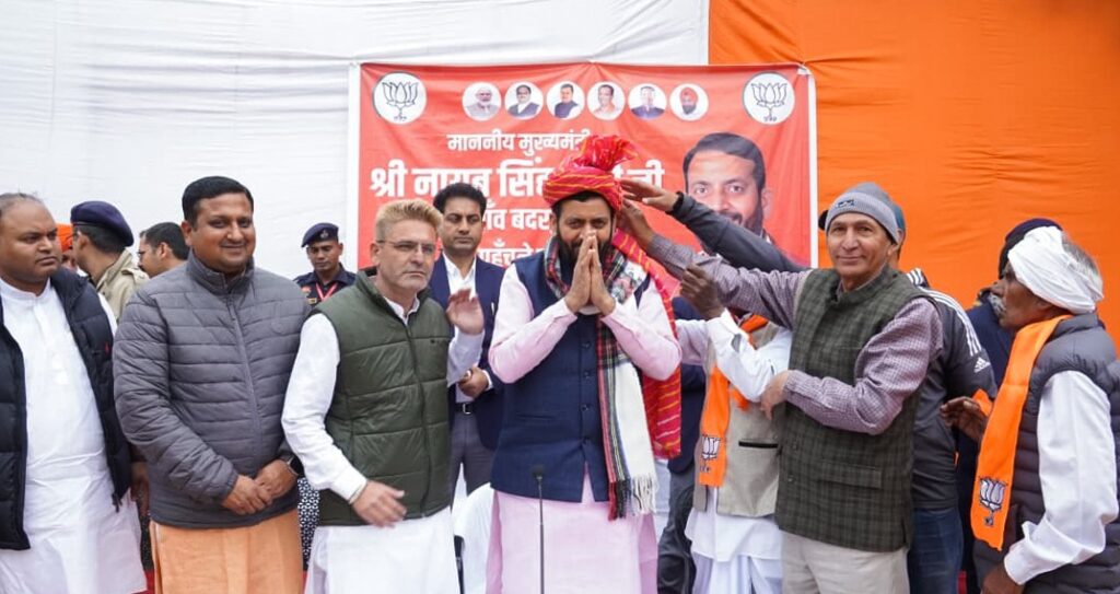 बदरपुर गांव में आत्मीय स्वागत, विकसित हरियाणा के संकल्प को दोहराया