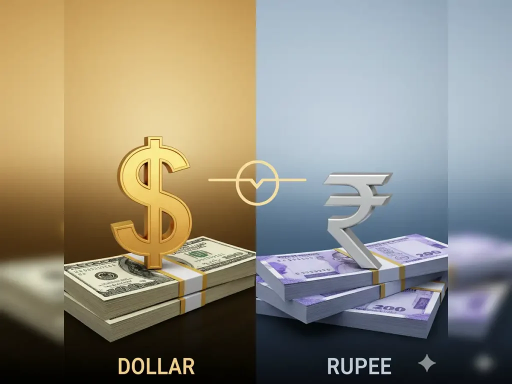 Dollar vs Rupee: ट्रंप के बयान से बदला बाजार का मूड, रुपये और शेयर बाजार को मिली राहत Dollar vs Rupee: ट्रंप के बयान से बदला बाजार का मूड, रुपये और शेयर बाजार को मिली राहत