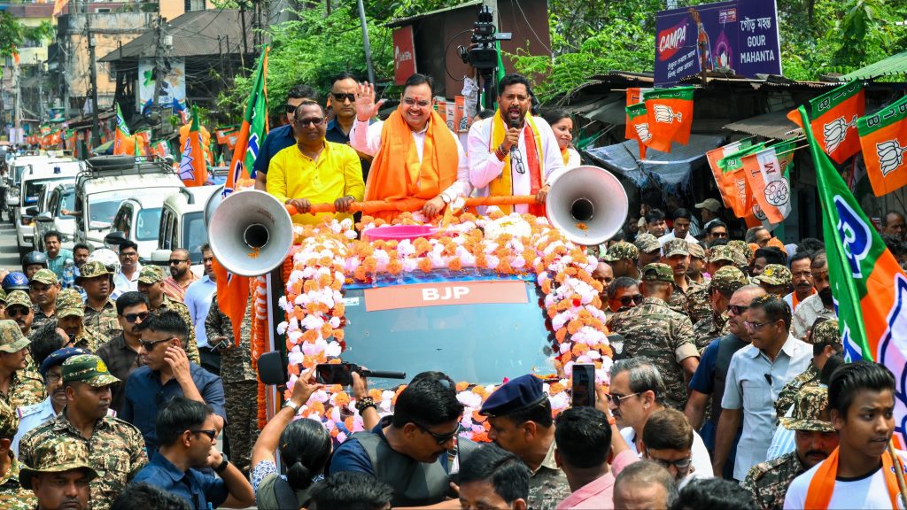 सिलीगुड़ी में BJP का शक्ति प्रदर्शन: शंकर घोष के समर्थन में भव्य रोडशो, बदलाव की लहर का दावा