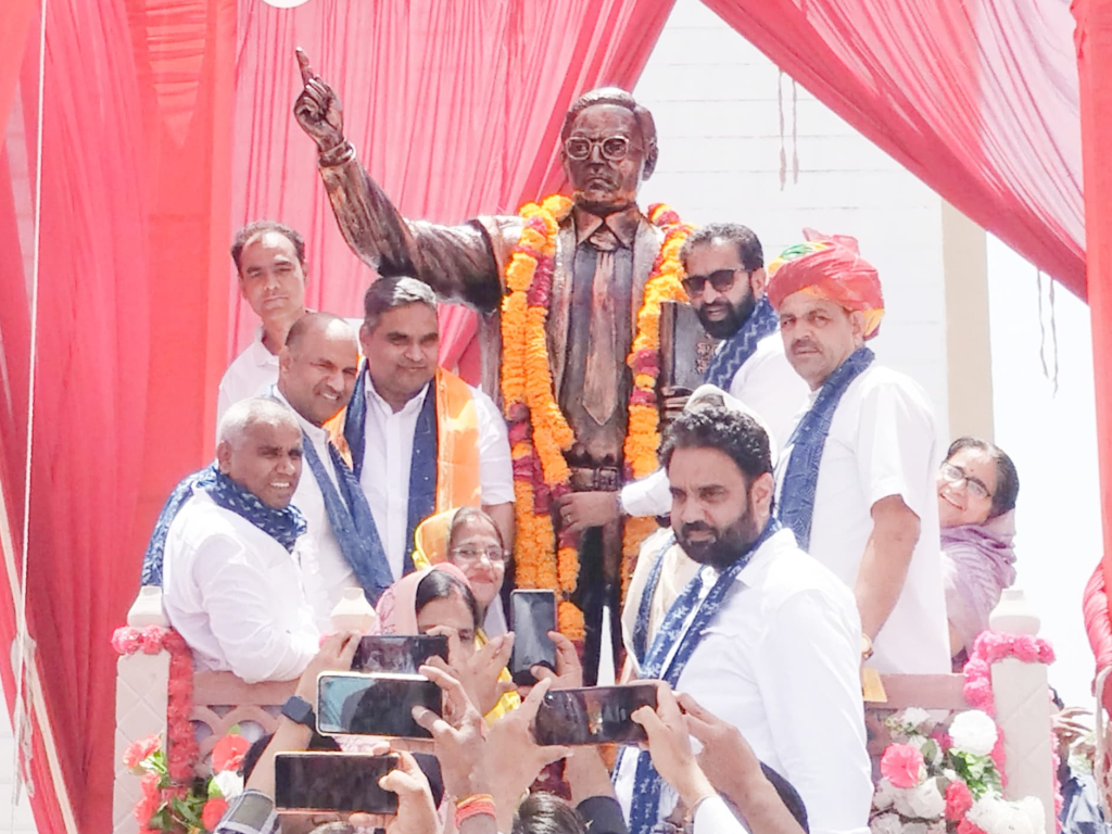 कुरुक्षेत्र में अंबेडकर प्रतिमा अनावरण: हरविंद्र कल्याण बोले- पंचतीर्थ से बढ़ा बाबा साहेब का सम्मान, पंचकूला में होगा भव्य आयोजन