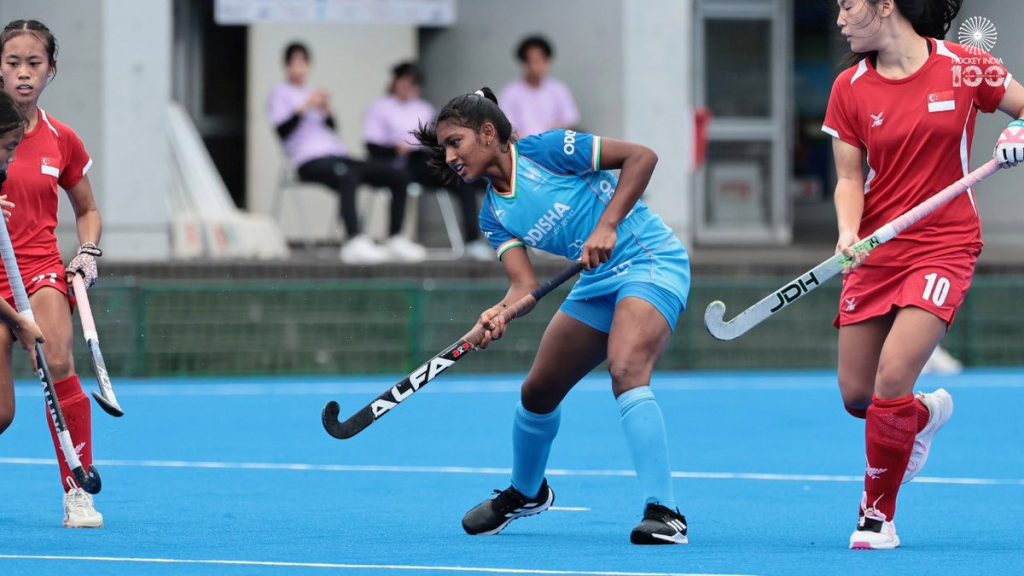 भारतीय U-18 महिला हॉकी टीम की ऐतिहासिक जीत, सिंगापुर को 25-0 से हराकर सेमीफाइनल में पहुंची
