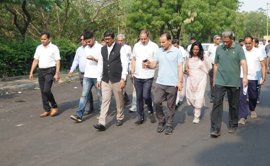 पंचकूला में विकास कार्यों का निरीक्षण, पीएमडीए सीईओ के. मकरंद पांडुरंग ने किया निरीक्षण