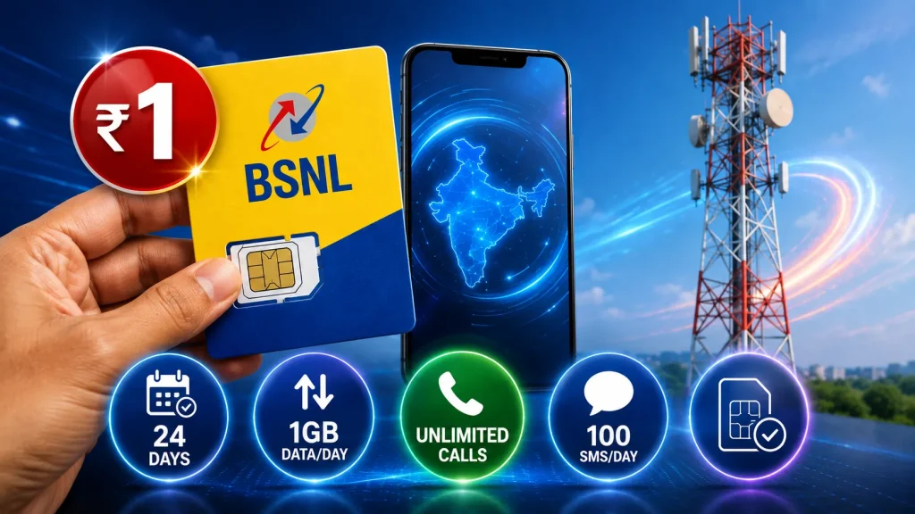 BSNL ₹1 Recharge Plan: नए ग्राहकों के लिए फिर आया 1 रुपये का FRC, 24 दिन की वैलिडिटी के साथ मिलेंगे ये फायदे