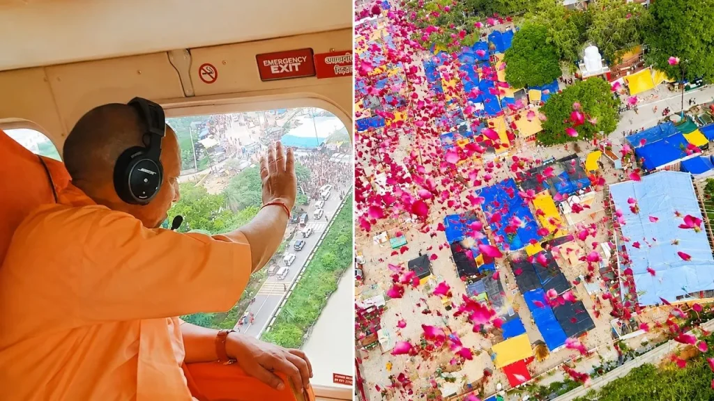 Kanwar Yatra 2026: मेरठ में मुख्यमंत्री योगी आदित्यनाथ ने कांवड़ियों पर की पुष्पवर्षा, शिवभक्तों का किया भव्य स्वागत