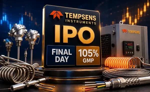 Tempsens Instruments IPO: 105% मुनाफे का संकेत! ₹317 GMP से ₹617 तक पहुंच सकता है भाव, जानें अलॉटमेंट और लिस्टिंग डिटेल Tempsens Instruments IPO: 105% मुनाफे का संकेत! ₹317 GMP से ₹617 तक पहुंच सकता है भाव, जानें अलॉटमेंट और लिस्टिंग डिटेल