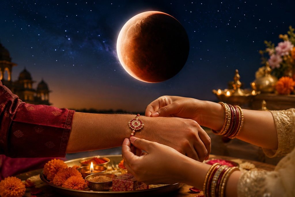 रक्षा बंधन 2026 पर चंद्र ग्रहण: कब लगेगा ग्रहण और किस समय बांधें राखी? जानें शुभ मुहूर्त