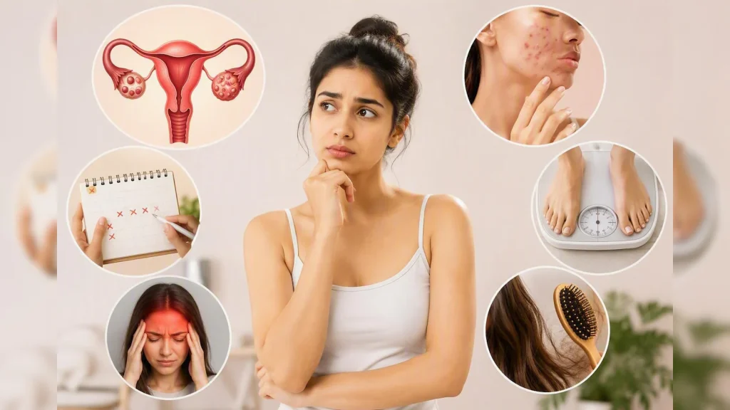 PCOS Symptoms: अनियमित पीरियड्स, मुंहासे और बाल झड़ने की समस्या को न करें नजरअंदाज, PCOS हो सकता है कारण
