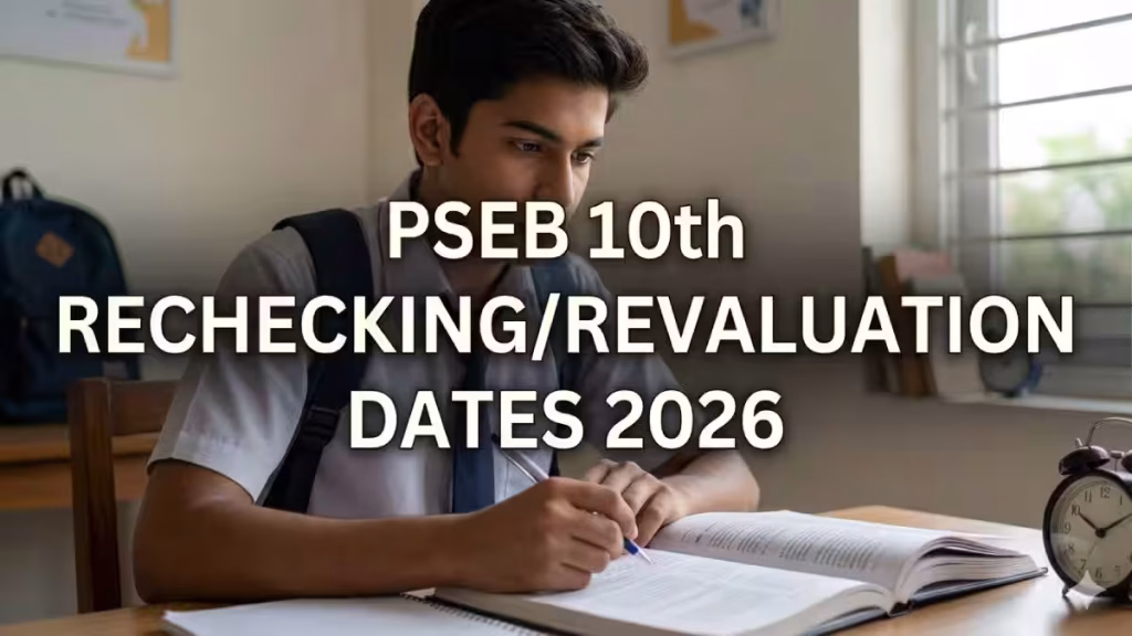 PSEB Rechecking 2026: PSEB 10वीं-12वीं के छात्रों के लिए जरूरी खबर, री-चेकिंग और री-इवैल्यूएशन के आवेदन शुरू PSEB Rechecking 2026: PSEB 10वीं-12वीं के छात्रों के लिए जरूरी खबर, री-चेकिंग और री-इवैल्यूएशन के आवेदन शुरू