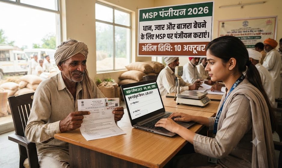 MSP पंजीयन 2026: MSP पर धान, ज्वार और बाजरा बेचने के लिए 3 लाख से ज्यादा किसानों ने कराया पंजीयन, 10 अक्टूबर तक मौका MSP पंजीयन 2026: MSP पर धान, ज्वार और बाजरा बेचने के लिए 3 लाख से ज्यादा किसानों ने कराया पंजीयन, 10 अक्टूबर तक मौका