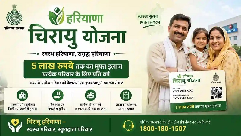 चिरायु आयुष्मान भारत योजना 2026: ₹1,500 सालाना में मिलेगा 5 लाख रुपये तक का कैशलेस इलाज, जानें आवेदन प्रक्रिया चिरायु आयुष्मान भारत योजना 2026: ₹1,500 सालाना में मिलेगा 5 लाख रुपये तक का कैशलेस इलाज, जानें आवेदन प्रक्रिया