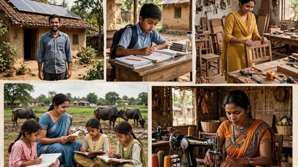 छत्तीसगढ़ सरकारी योजनाएं: सरगुजा में सरकारी योजनाओं से बदली परिवारों की जिंदगी, सौर ऊर्जा से स्वरोजगार तक मिल रहा लाभ