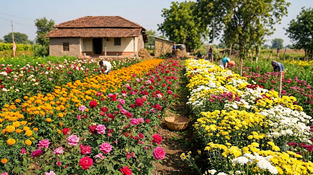 धार के किसान असलम शाह की बदली किस्मत, गुलाब, गेंदा और गुलदाउदी की खेती से सालाना 3 लाख रुपये का शुद्ध मुनाफा धार के किसान असलम शाह की बदली किस्मत, गुलाब, गेंदा और गुलदाउदी की खेती से सालाना 3 लाख रुपये का शुद्ध मुनाफा