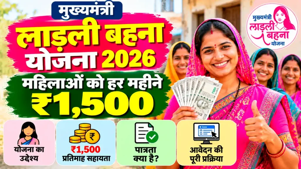 लाडली बहना योजना 2026: कब शुरू होंगे नए रजिस्ट्रेशन? जानें पात्रता, जरूरी दस्तावेज और आवेदन का तरीका लाडली बहना योजना 2026: कब शुरू होंगे नए रजिस्ट्रेशन? जानें पात्रता, जरूरी दस्तावेज और आवेदन का तरीका