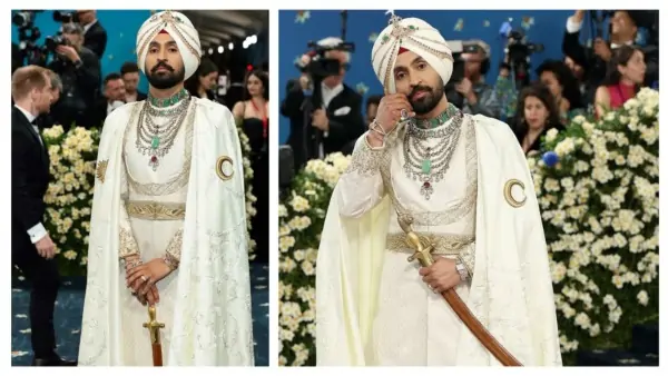 Met Gala 2025: दिलजीत दोसांझ ने पंजाब का प्रिंस बन सिर पर पगड़ी और हाथ में तलवार लेकर मेट गाला में ली एंट्री
