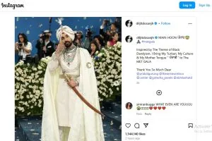 Met Gala 2025: दिलजीत दोसांझ ने पंजाब का प्रिंस बन सिर पर पगड़ी और हाथ में तलवार लेकर मेट गाला में ली एंट्री