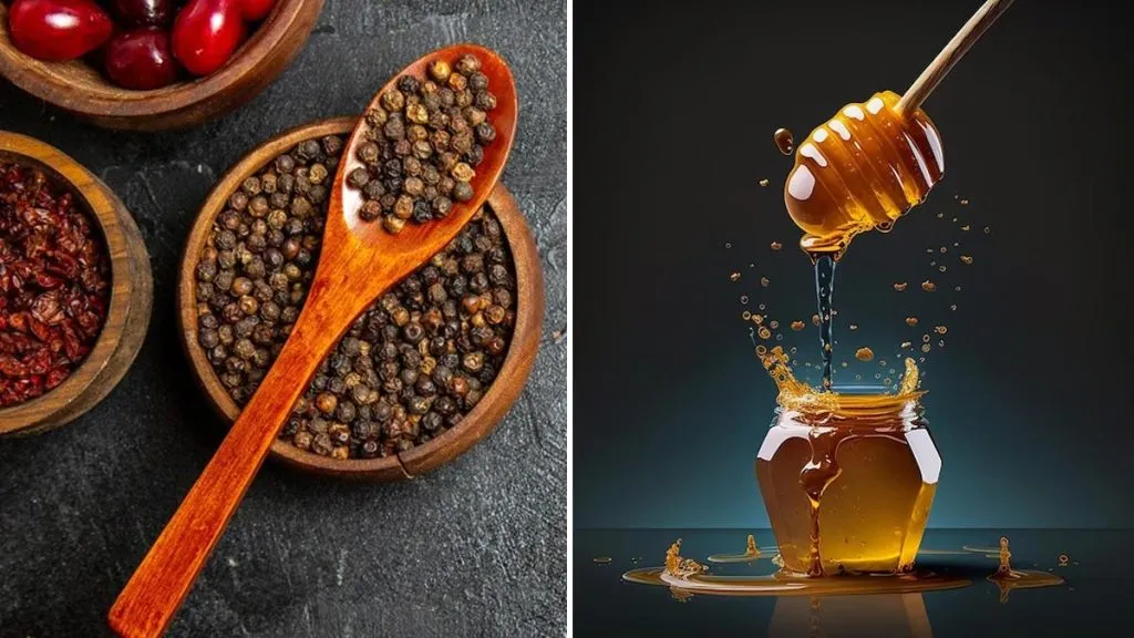 Honey and Black Pepper Benefits: रोजाना सुबह शहद और काली मिर्च खाएं, इन 5 गंभीर बीमारियों से पाएं छुटकारा Honey and Black Pepper Benefits: रोजाना सुबह शहद और काली मिर्च खाएं, इन 5 गंभीर बीमारियों से पाएं छुटकारा