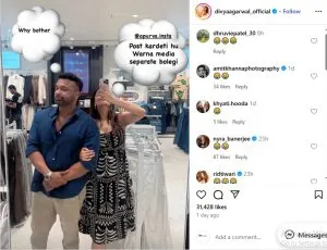 दिव्या अग्रवाल और अपूर्व पडगांवकर के तलाक की अफवाहों पर खुलासा, शेयर किया ऐसा पोस्ट