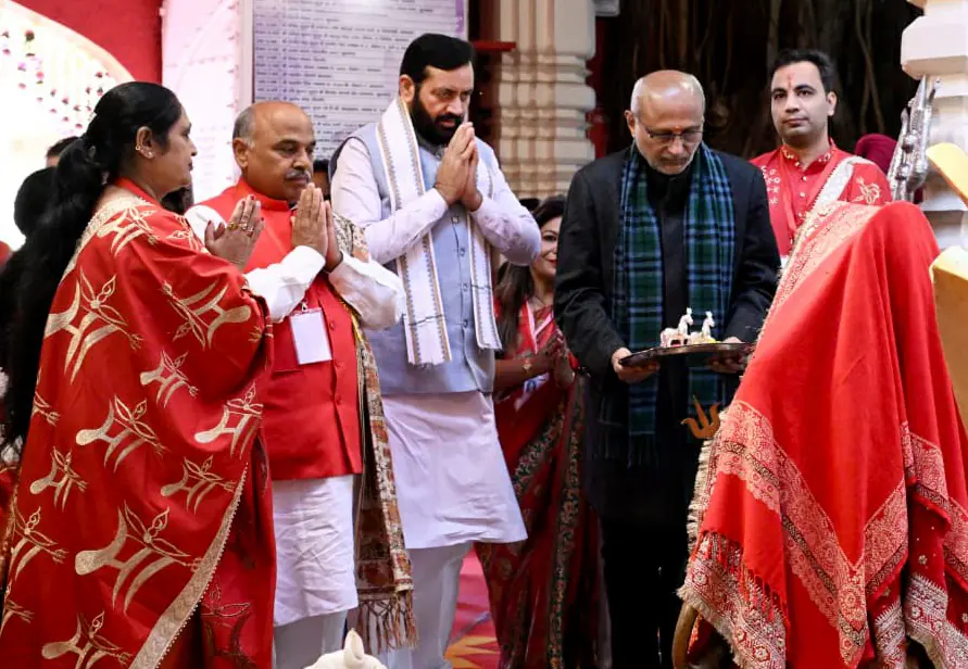 उपराष्ट्रपति सी. पी. राधाकृष्णन की उपस्थिति में मां भद्रकाली मंदिर में हुआ विशेष पूजन, प्रदेश की खुशहाली की कामना
