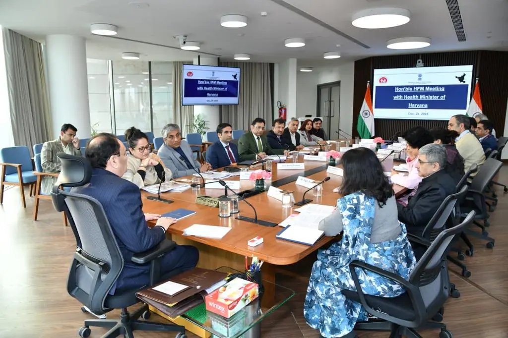 केंद्रीय स्वास्थ्य मंत्री ने की हरियाणा के हेल्थ मॉडल की सराहना, टीबी मुक्त अभियान में प्रदर्शन को बताया अनुकरणीय