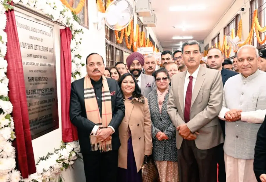 बरवाला में नई अदालत का शुभारंभ: मुख्य न्यायाधीश न्यायमूर्ति सूर्यकांत ने रखी कोर्ट कॉम्प्लेक्स की आधारशिला