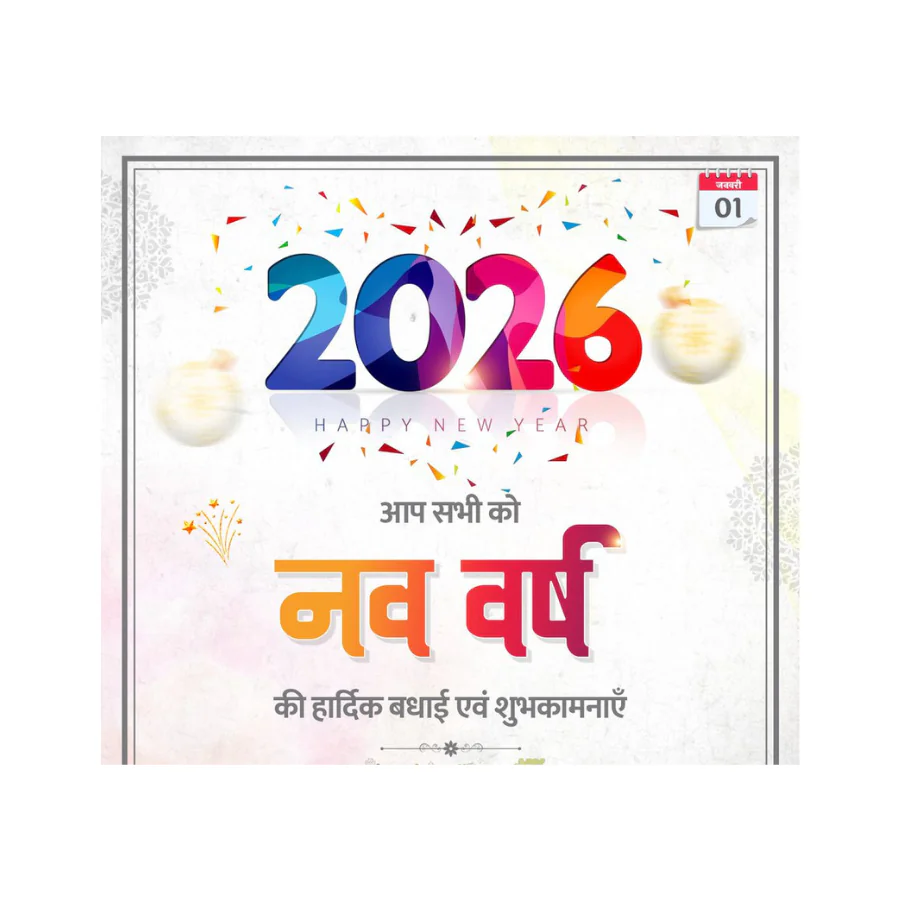नव वर्ष 2026: सुख, समृद्धि और आत्मनिर्भर भारत के संकल्प के साथ नए साल का स्वागत नव वर्ष 2026: सुख, समृद्धि और आत्मनिर्भर भारत के संकल्प के साथ नए साल का स्वागत