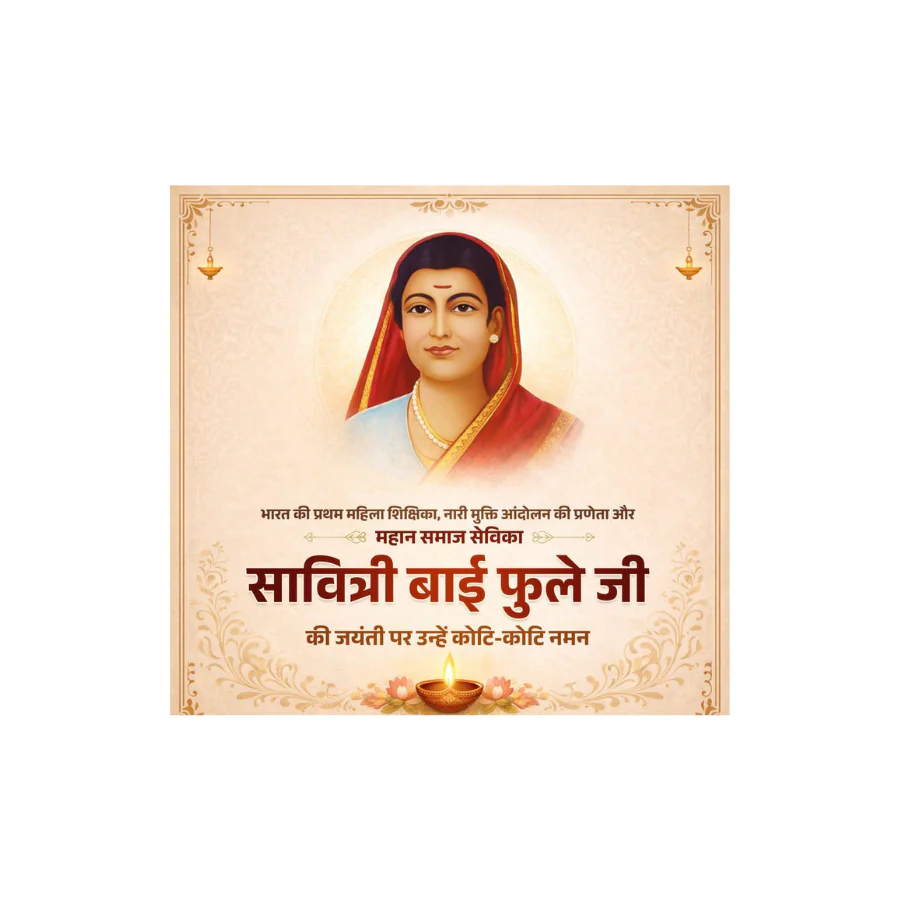 सावित्रीबाई फुले जयंती: शिक्षा और नारी सशक्तिकरण की महान प्रतीक को श्रद्धांजलि
