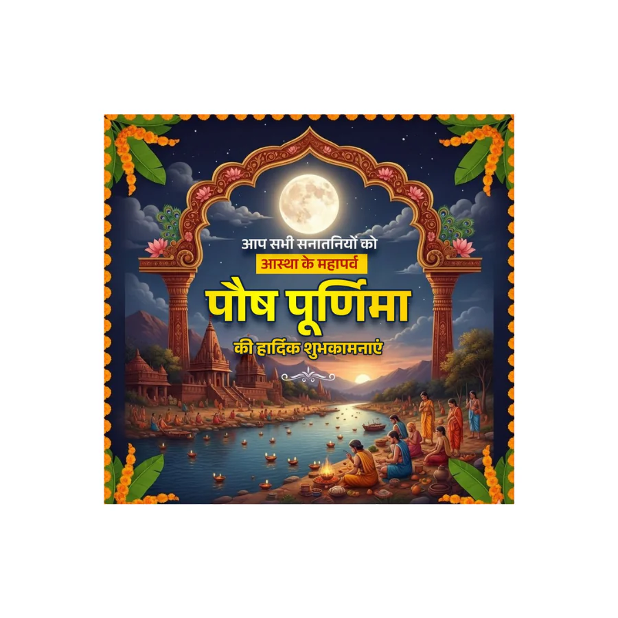 पावन पौष पूर्णिमा: आस्था, परंपरा और पुण्य के महापर्व पर प्रदेशवासियों को शुभकामनाएं